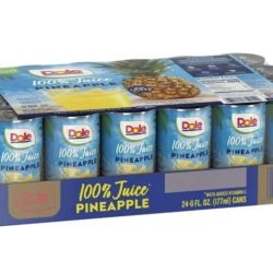 Dole All Natural 100% Pineapple Juice, 6 fl oz Can